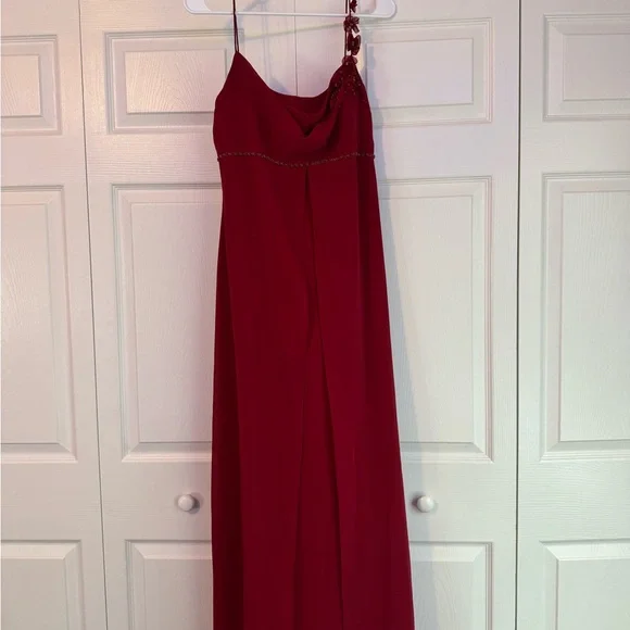 David's Bridal | Dresses | Davids Bridal Red Spaghetti Strap Bridesmaid  Dress | Poshmark
